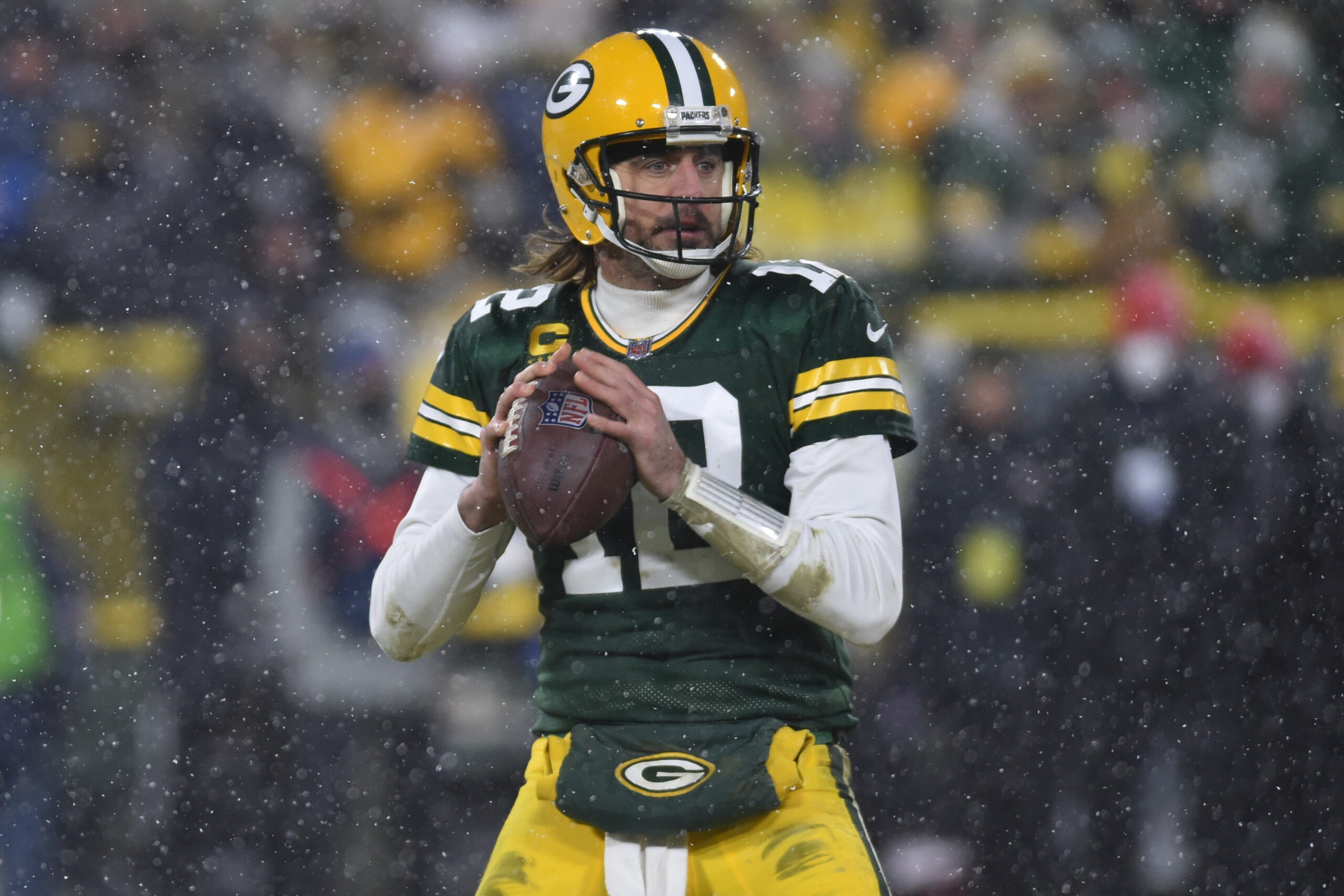 Green Bay Packers quarterback Aaron Rodgers (12)